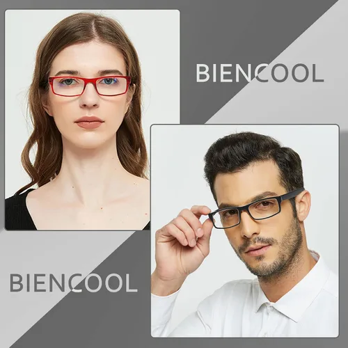 Miniatura 6 de BIENCOOL Paquete de 6 lentes de lectura tradicionales para hombres y mujeres con bisagras de resorte Color mixto