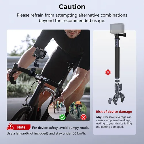 Miniatura 8 de SMALLRIG Abrazadera de montaje para cámara, brazo mágico de cabeza esférica y adaptador para Gopro, soporte para monitor de cámara con orificios