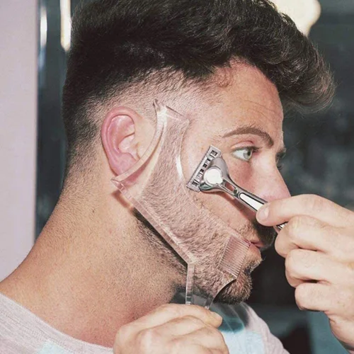 Herramienta de modelado y peinado de barba con peine para una alineación perfecta y perfilado para la línea de mandíbula/mejilla/cuello de los