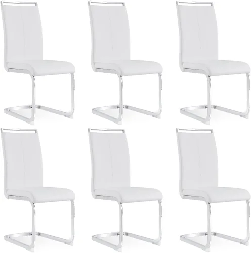 Miniatura 29 de Baysitone Juego de 6 sillas de comedor modernas, sillas laterales de comedor, sillas de cocina con asiento acolchado de piel sintética y respaldo