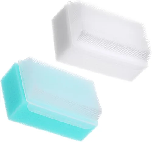 2 cepillos sensoriales de masaje terapéutico para niños, niñas y adultos, material de esponja seguro para calmar experiencias sensoriales y rutina