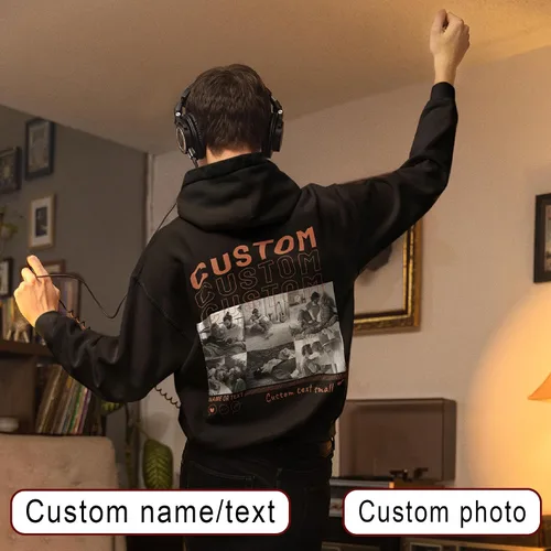 Miniatura 44 de Sudaderas con capucha personalizadas diseñan el tuyo propio, retrato de camisa de la foto, regalos personalizados para el día de San Valentín