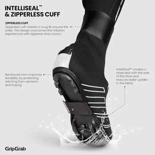 Miniatura 4 de Cubrezapatillas para bicicleta GripGrab RaceThermo X, impermeables para invierno, para ciclismo de grava, MTB, para clima frío, de neopreno