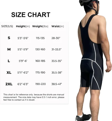 Miniatura 6 de sponeed Pantalones cortos de ciclismo para hombre, con relleno transpirable, UPF 50+