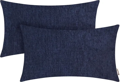 Miniatura 81 de BRAWARM Fundas de almohada 40x40 cm - Paquete de 2 fundas de almohada de chenilla negra, fundas de almohada de chenilla suave teñida sólida