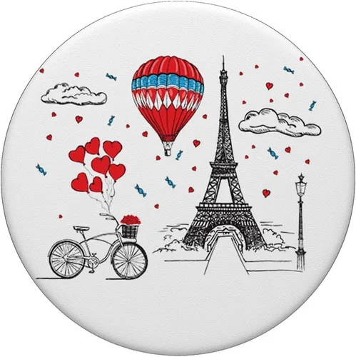 Miniatura 3 de Torre Eiffel - Globo aerostático - Famosos edificios de París PopSockets intercambiables PopGrip