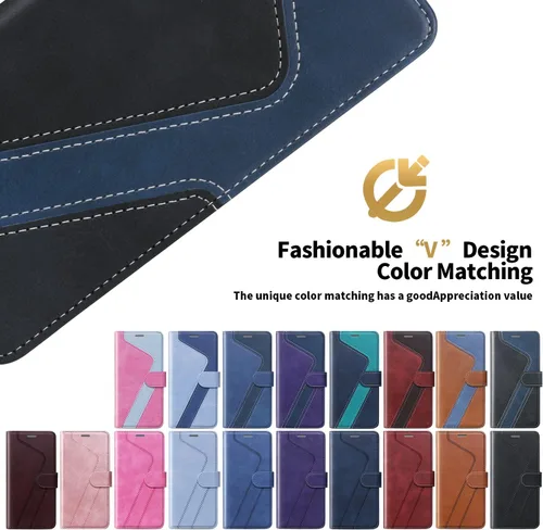 Miniatura 7 de Funda tipo cartera para Samsung Galaxy S22 Ultra, con bloqueo RFID, tarjetero de crédito, funda de piel sintética a juego para Samsung S22 Ultra