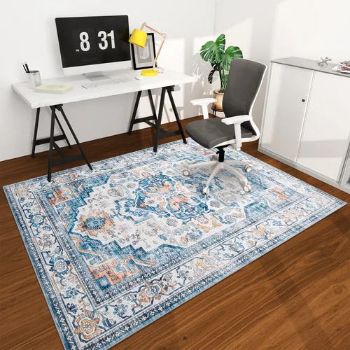 Miniatura 65 de chakme Tapete para silla de oficina para suelo de madera dura, 48 x 36 pulgadas, protector de escritorio de computadora de fácil deslizamiento