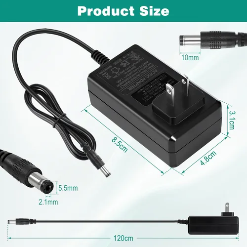 Miniatura 2 de Fuente de alimentación de 24 V con certificación UL, transformador de bajo voltaje de 24 voltios, Paquete de 2 CC 24V 2.5A 60W
