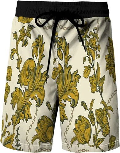 Miniatura 29 de RPOVIG Conjunto de playa a juego con camisas y pantalones cortos para hombre, ropa floral hawaiana para festival, conjuntos de 2 piezas con sombrero