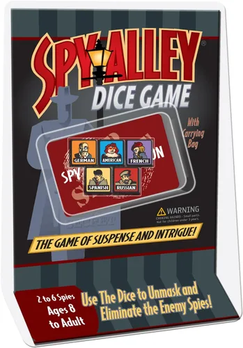 SPY ALLEY Juego de dados - Juego de dados de viaje rápido y fácil. Juego de adivinanzas de identidad oculta para niños y adultos.