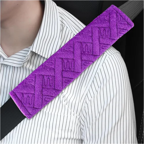 Miniatura 9 de Dickno - Juego de 2 almohadillas para cinturón de seguridad de auto, suaves y cómodas, fundas para correa de hombro para cinturón de seguridad, Negro