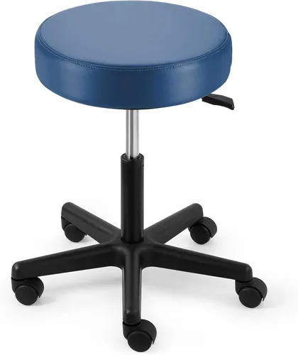 JMU Taburete rodante con ruedas, asiento grande de cuero de PVC, 400 libras de altura ajustable resistente para dentistas sanitarios (Seamist)