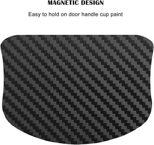 Miniatura 6 de kingsea 4 protectores de arañazos para manija de puerta de automóvil, textura magnética extraíble de fibra de carbono 3D, textura de fibra