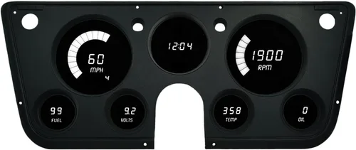 Miniatura 5 de Medidor digital de repuesto para panel de tablero de camioneta Chevy 67-72 Solución de ajuste directo - LED blancos brillantes de larga duración