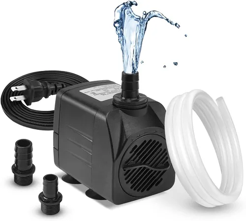 Bomba de agua sumergible DaToo de 400 GPH, 25 W, bomba de fuente ultra silenciosa para acuarios, tanque de peces, estanque, fuente, estatuaria,