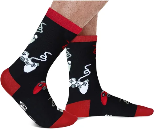 Miniatura 133 de AGRIMONY Calcetines divertidos con texto en inglés «Do Not Disturb Gaming» para hombres, mujeres, adolescentes, niños, Pascua, padres, cumpleaños