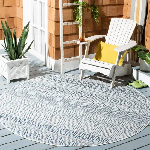Miniatura 71 de SAFAVIEH Alfombra lavable para exteriores, colección Courtyard de 2.3 x 16 pies, color negro y gris, no desprende pelusa y de fácil limpieza, ideal