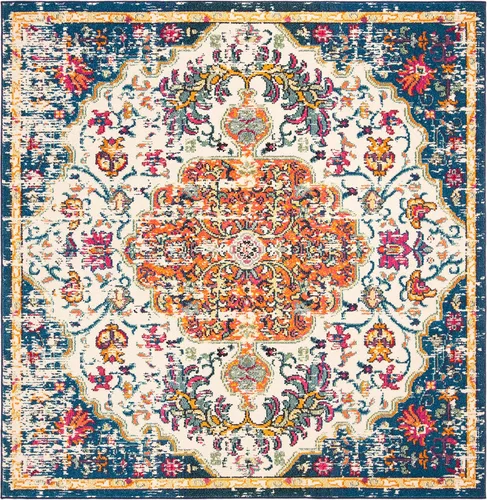 Miniatura 43 de SAFAVIEH Colección Madison MAD447B - Tapete bohemio con medallón antiguo y elegante, no desprende pelusa, para la sala, dormitorio, comedor