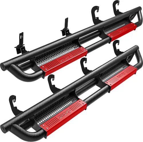 OEDRO Estribos de 6 pulgadas compatibles con Chevy Silverado/GMC Sierra 1500 Crew Cab 2007-2018 y 2500/3500HD 2007-2019, escalones laterales