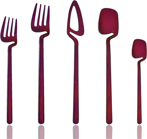 Miniatura 10 de JASHII 8 cucharas de mango largo para colgar, cuchara de té helado, cuchara de café, cucharas agitadoras de acero inoxidable 304 para té, postre