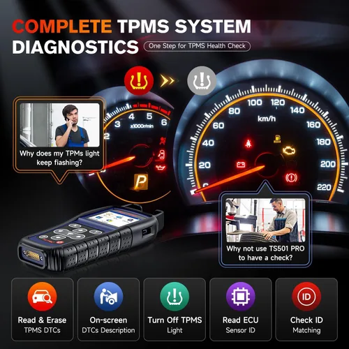Miniatura 7 de Autel MaxiTPMS TS501 PRO, herramienta de programación TPMS 2026 Igual que TS508, hasta TS501 TS408S, Relearn Activate 99% TPMS Sensores, Program