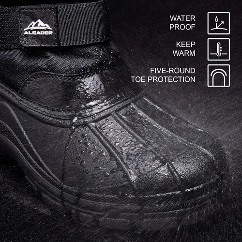 Miniatura 3 de ALEADER Botas de nieve para hombre, impermeables, aisladas, cálidas interiores, cómodas, para exteriores