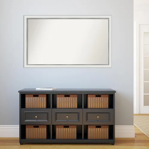 Miniatura 524 de Amanti Art Espejo personalizado, espejo estrecho de baño de oro blanco, espejo de pared o espejo de tocador de baño sobre el fregadero