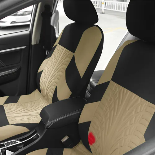 Miniatura 6 de BESULEN Fundas de asiento delantero de automóvil, 2 piezas protectores de asiento de cubo de poliéster, suaves y transpirables, cojines de asiento