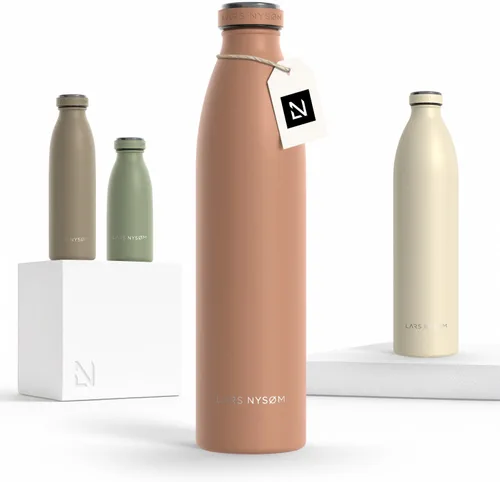 Miniatura 47 de LARS NYSØM Botella de agua XL de acero inoxidable aislada 12oz 17oz 25oz 34oz 51oz Botella térmica aislada para bebidas calientes y frías Azul
