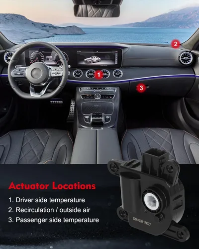 Miniatura 5 de Actuador de puerta de mezcla de calentador HAVC A/C con control de recirculación de aire, compatible con 2011-2014 para Hyundai para Accent