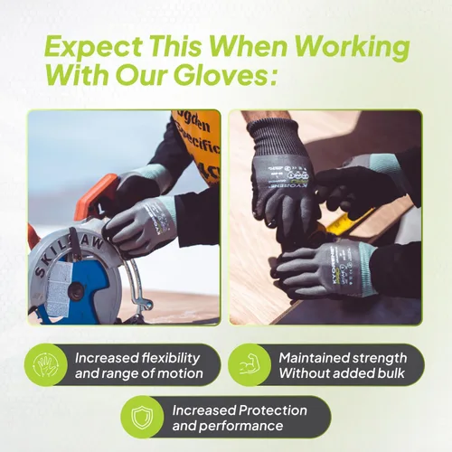 Miniatura 6 de Armor Guys Kyorene Pro 00-840 A4 - Guantes de trabajo resistentes a los cortes, grafeno, agarre de nitrilo, duraderos, transpirables para uso 3
