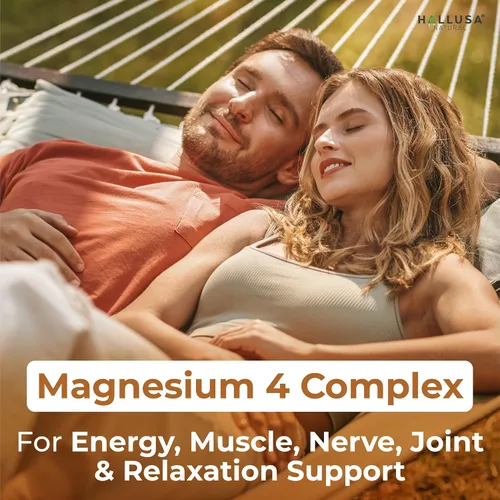 Miniatura 8 de HALL4 Magnesio 60 cápsulas – 4 complejos de magnesio malato, aspartato, taurato, bisglicinato y curcumina cúrcuma – energía, función muscular, salud