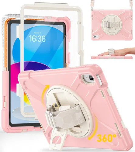 Miniatura 12 de BRAECN Funda para iPad de 9ª/8ª/7ª Generación, Funda Resistente a Prueba de Golpes con Protector de Pantalla, Soporte para Lápiz, Soporte para Tapa