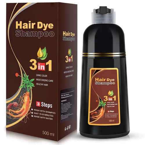 Miniatura 7 de YOURTONE Champú de tinte para el cabello castaño oscuro 3 en 1 para cobertura de cabello gris, champú de color de cabello para mujeres y hombres