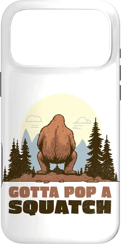 Miniatura 22 de Funda divertida para iPhone 16, diseño de Bigfoot Gotta Pop A Squatch Squat Poop Joke