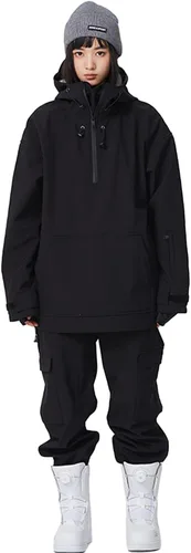 Miniatura 48 de RIUIYELE Traje de esquí para mujer, chaqueta y pantalones de snowboard para deportes al aire libre, traje de nieve con aislamiento impermeable