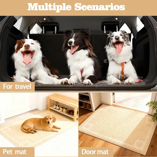 Miniatura 7 de Darkyazi Tapete de alimentación para mascotas grande para perros y gatos, 24 x 36 pulgadas, flexible y fácil de limpiar, lo mejor para tapete