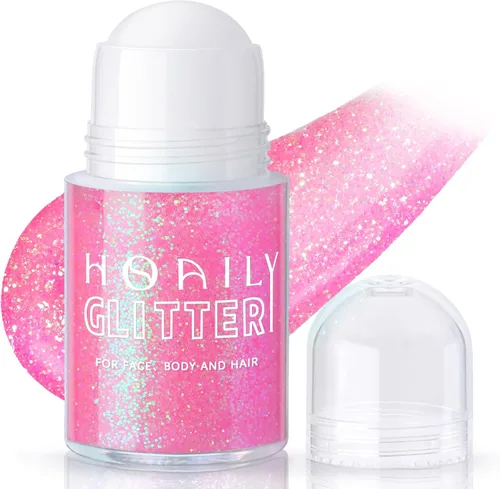 Miniatura 18 de HOSAILY Gel con Purpurina Negro Roll-on para Cara y Cabello, Pintura Facial con Purpurina Holográfica Camaleón que Cambia de Color para Halloween