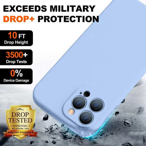 Miniatura 6 de Funda compatible con iPhone 14 Pro Max, con 2 protectores de pantalla de vidrio templado 9H, [protección de cámara] [forro de microfibra] Funda