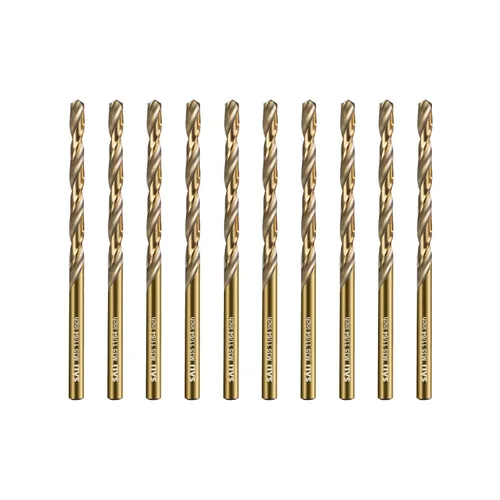Miniatura 9 de SALI Juego de Brocas de Cobalto, 10 Piezas de 1/4" M35 de Acero de Alta Velocidad Longitud Jobber Kit de Brocas para Metal Endurecido, Acero