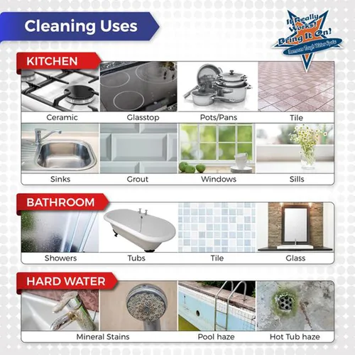 Miniatura 3 de BRING IT ON! CLEANER Paquete de 2 quitamanchas de agua dura de 32 onzas para vidrio, limpiador de puertas de ducha, removedor de espuma de jabón