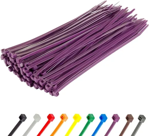 Miniatura 96 de GTSE - Paquete de 100 bridas con cremallera de 20.3 cm, color plateado/gris, 8.06 kg de resistencia, bridas de nailon grises resistentes a los rayos
