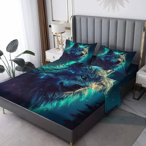 Miniatura 8 de Bear Sheets - Juego de sábanas de tamaño individual, sábanas de microfibra suave, bolsillo profundo, sábanas y fundas de almohada estampadas sin