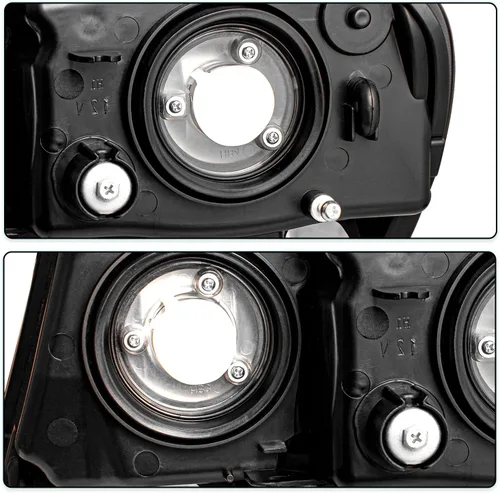 Miniatura 6 de TUSDAR Juego de faros halógenos para Jeep Grand Cherokee WJ 1999-2004 del lado del conductor y acompañante con carcasa cromada y reflector ámbar