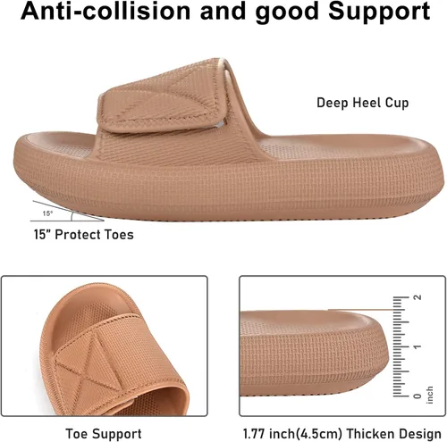 Miniatura 6 de kihutor Cloud Slides For Women and Men, Pillow Slippers Bathroom Slides, Soft Comfy Thick Sole Sandals Quick Drying Pillow Slides