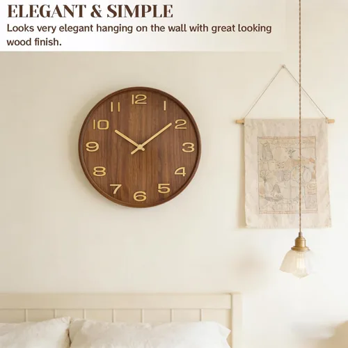 Miniatura 5 de Maxspace Modern Wall Clock,12 inch Silent Non Ticking Wall Clock,Battery Operated, Analog Wall Clock for Living Room Bedroom Kitchen Office