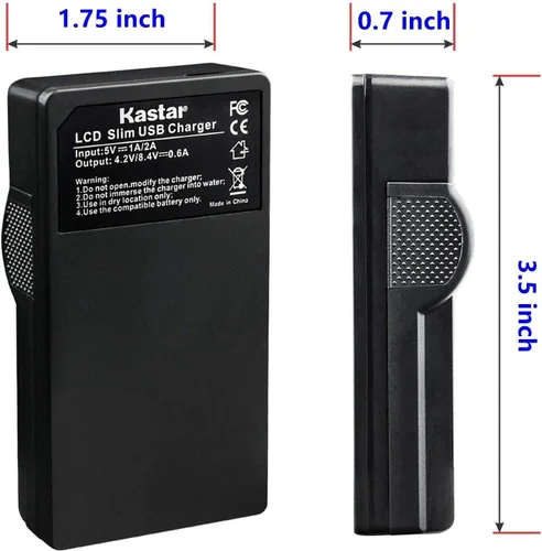 Miniatura 3 de Kastar Cargador de batería USB LCD3 para Panasonic VW-VBG070, VW-VBG130, VWVBG260 y SDR-H40, SDR-H80 Series, HDC-HS700, TM700, HS300, TM300, HS250