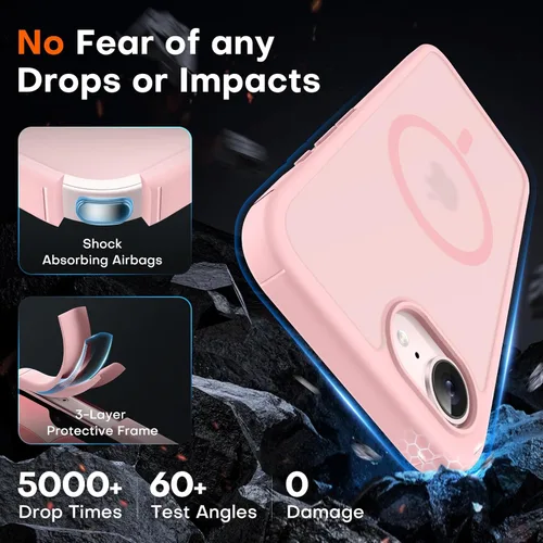Miniatura 590 de TOCOL Funda para iPhone 11, compatible con Magsafe, protección completa de cámara, imanes integrados, protección contra caídas, funda translúcida