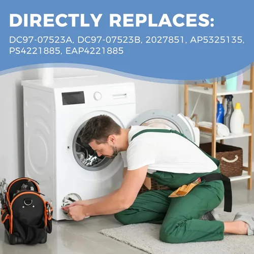 Miniatura 5 de DC97-16782A Piezas de secadora para Samsung Kit de repuesto de rodillo de secadora DV45H7000EW/A2 DV42H5000EW/A3 Incluye DC97-16782A Rodillo Secador
